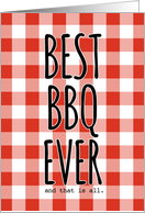 Thank You for Hosting BBQ, Red Checkered Tablecloth card