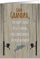 Great-Grandpa Birthday, Fishing for Compliments card