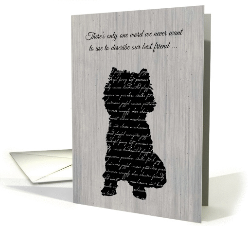 Sympathy, Loss of Dog, Toy Breed, Word Collage card (1388310)