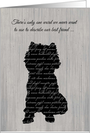 Sympathy, Loss of Dog, Toy Breed, Word Collage card