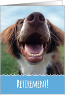 Retirement is Something to Smile About, Happy Dog card