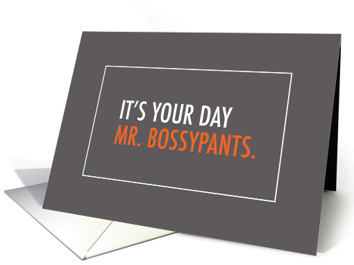 Humorous Boss's Day, Mr. Bossypants card (1398948)