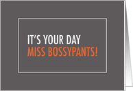 Humorous Boss's Day,...