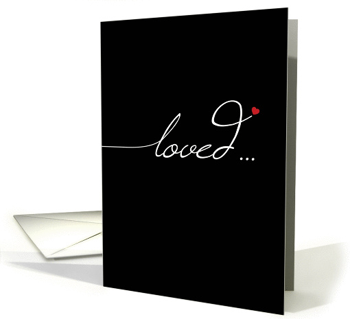 Valentine's Day, Loved Forever on Black card (1404880)