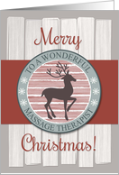 Merry Christmas Massage Therapist with Rustic Fence & Reindeer card