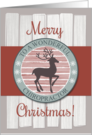 Merry Christmas Chiropractor with Rustic Fence & Reindeer card