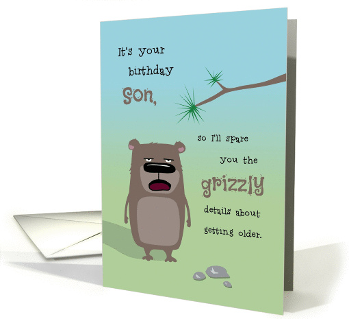 Son Birthday, Getting Older Grizzly Details card (1408620)