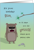 Son Birthday, Getting Older Grizzly Details card