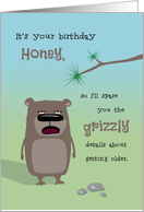Birthday for Honey, Getting Older Grizzly Details card