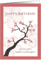 Birthday for Great-Granddaughter, Chinese Blossom Tree card