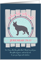 German Shepherd, Life Gets Ruff - Thinking of You, Scripture card