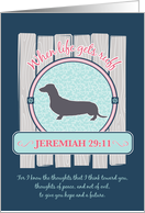 Dachshund, Life Gets Ruff - Thinking of You, Scripture card