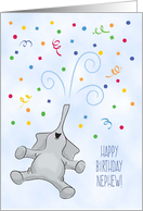 Showering You With Love, Nephew, Elephant Birthday card