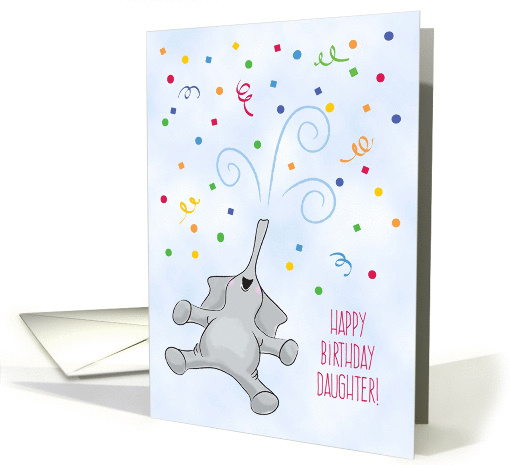 Showering You With Love, Daughter, Elephant Birthday card (1421620)