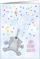 Showering You With Love, Daughter, Elephant Birthday card