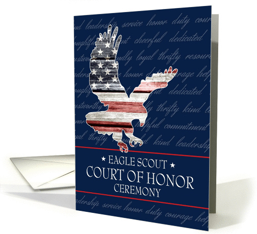 Eagle Scout Court of Honor Ceremony Invitation, Bird in Flight card