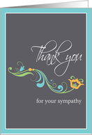 Thank You for Your Sympathy, Modern Floral card