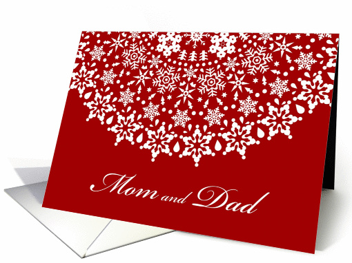 Mom and Dad Christmas Snowflakes card (1439492)
