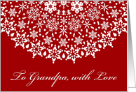 Grandpa, Christmas Snowflakes card