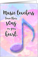 Teacher Appreciation Day for Music Teacher card