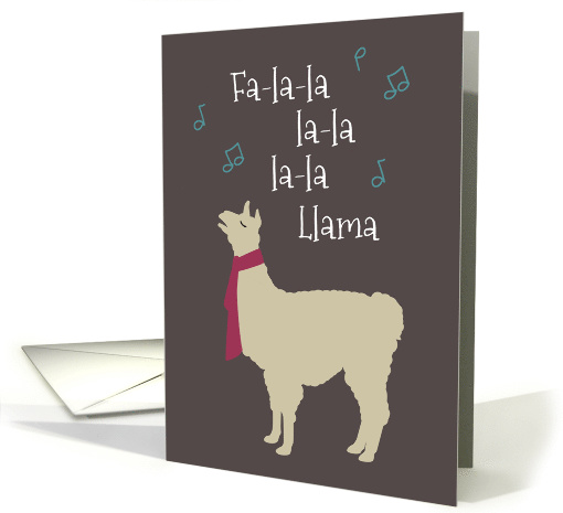 Funny Christmas Carol Llama card (1504254)