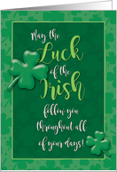 Luck of the Irish St. Patrick’s Day card