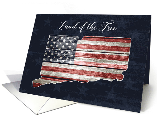 Connecticut Patriots' Day, Land of the Free card (1519410)