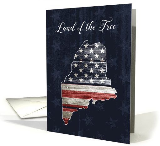 Maine Patriots' Day, Land of the Free card (1519482)