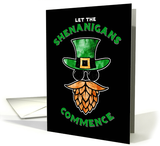 Let the Shenanigans Commence, St. Patrick's Day Hops Leprechaun card