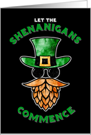 Let the Shenanigans Commence, St. Patrick’s Day Hops Leprechaun card