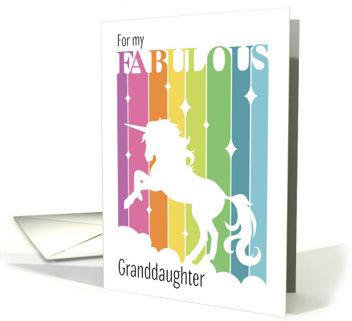 Fabulous Birthday Unicorn for Granddaughter card (1556982)