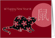 Happy Chinese New Year of the Rat card