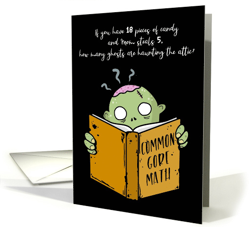 Funny Halloween Zombie Child using Common Core Math card (1575124)