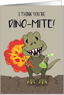 I Think You’re Dynamite, Punny Dinosaur Love card