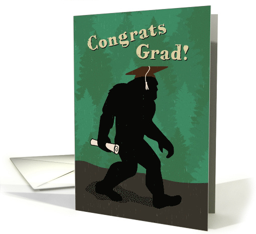 Funny Bigfoot Graduation card (1605266)