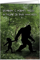 Bigfoot Grandpa Birthday card