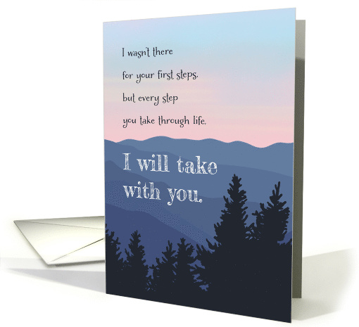Gotcha Day Step Through Life With You Pretty Mountains Sunset card