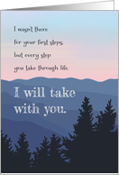 Gotcha Day Step Through Life With You Pretty Mountains Sunset card