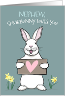 Somebunny Loves you Nephew Easter Bunny Rabbit card