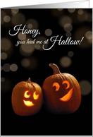 Had me at Hello, Halloween Romantic Jack-o-lanterns card