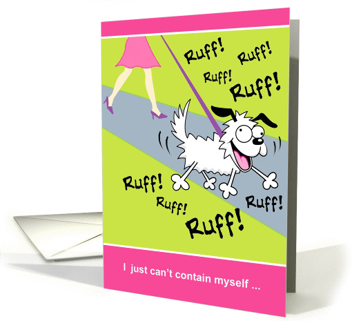 Happy Birthday from the Dog, Humorous Illustration card (871539)