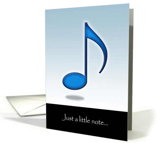 Thank You Music Teacher, Patterned Musical Note card (871878)