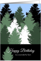 Happy Birthday Son, Graphic Forest card