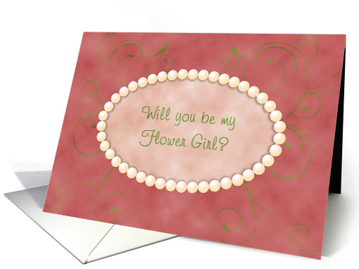 Will You Be My Flower Girl? Pearls on Mauve Parchment... (884492)