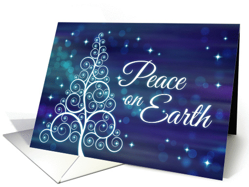 Peace on Earth, Graphic Christmas Tree card (887035)