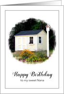 Happy Birthday Nana, Perennial Garden and Cottage Shed card