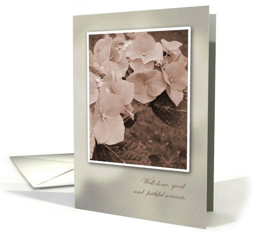 Sympathy, Well Done Good and Faithful Servant card (887945)