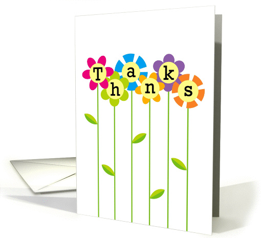 Thanks a Bunch, Bright, Colorful Flowers card (889751)