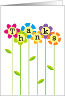 Thanks a Bunch, Bright, Colorful Flowers card