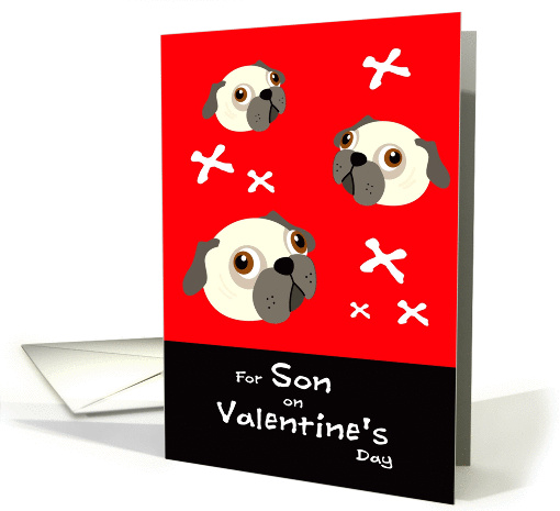 Son Valentine's Day, Pugs and Kisses card (889855)